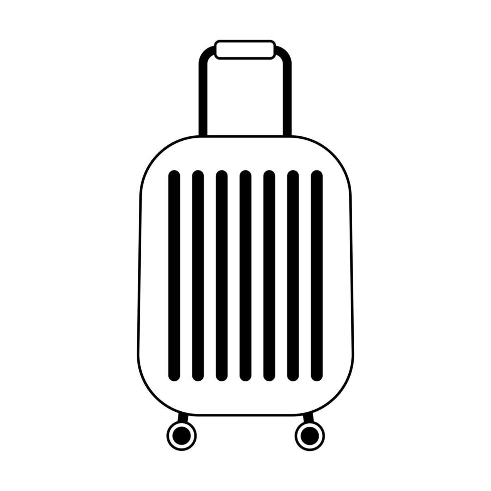 een koffer in doodle-stijl. platte vectorillustratie vector