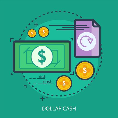 Dollar Cash Conceptuele afbeelding ontwerp vector