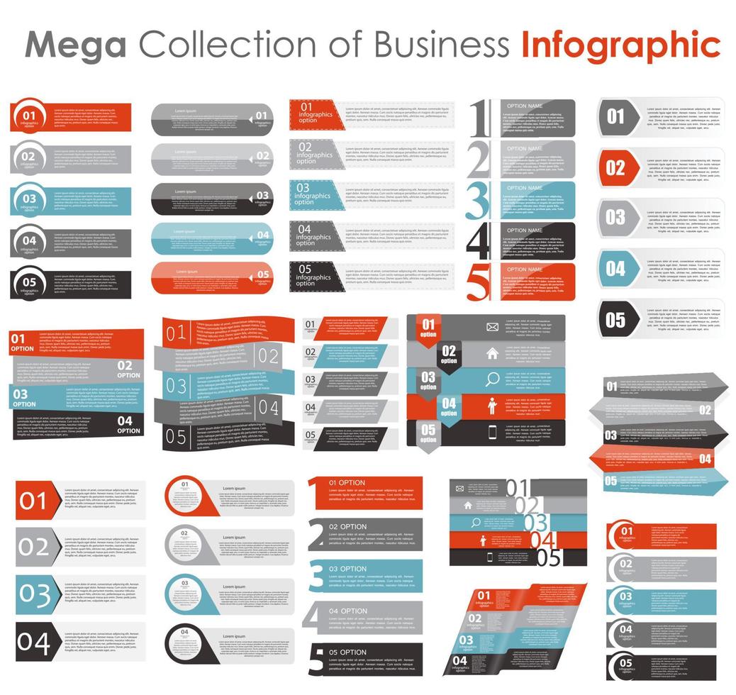 verzameling infographic sjablonen voor zakelijke vectorillustratie vector