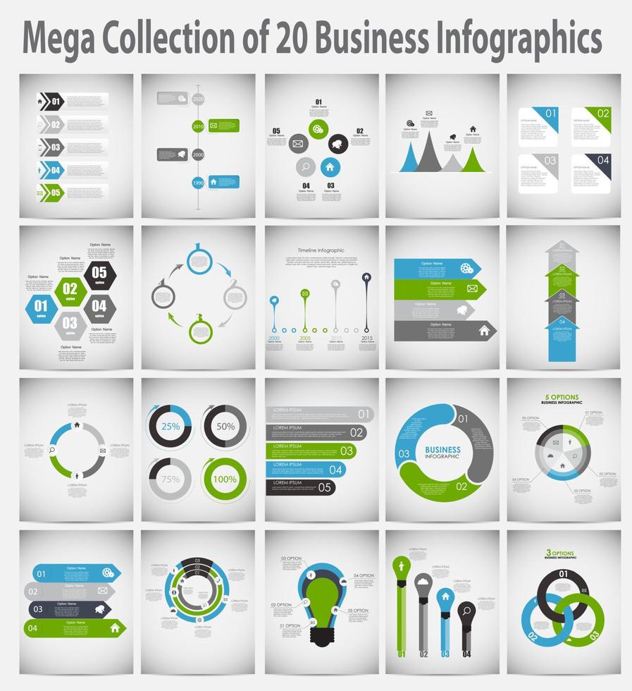 verzameling infographic sjablonen voor zakelijke vectorillustratie vector