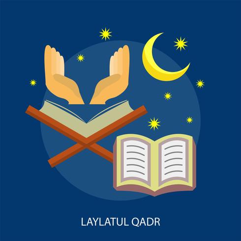 Laylatul Qadr Conceptuele afbeelding ontwerp vector