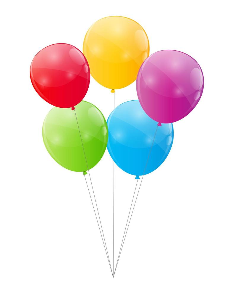 kleur glanzend ballonnen achtergrond vectorillustratie vector