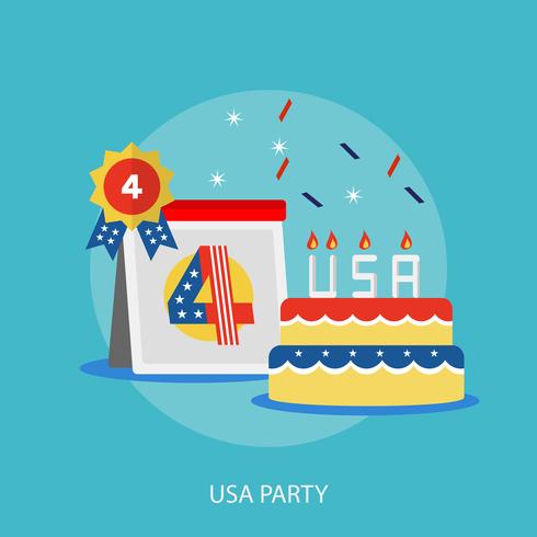 USA-partij Conceptueel illustratieontwerp vector