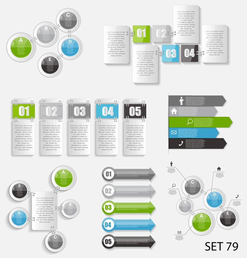 verzameling infographic-sjablonen voor zakelijke vectorillustra vector