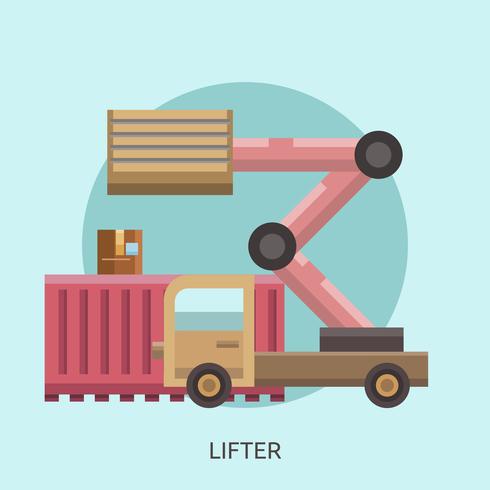 Lifter Conceptuele afbeelding ontwerp vector