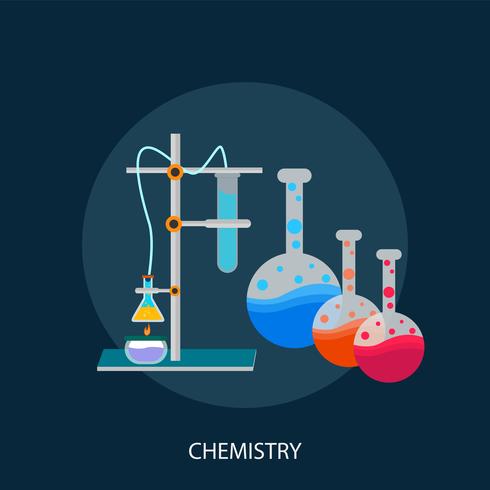 Chemie Conceptuele afbeelding ontwerp vector