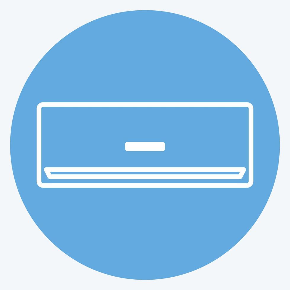 pictogram airconditioner 1 - blauwe ogenstijl - eenvoudige illustratie, bewerkbare slag vector