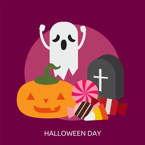 Halloween Day Conceptuele afbeelding ontwerp vector