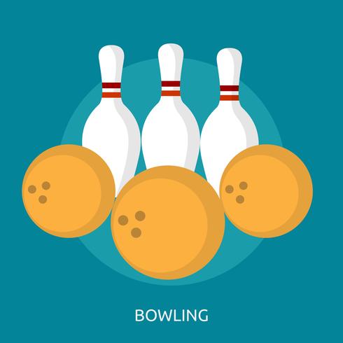 Bowling Conceptuele afbeelding ontwerp vector