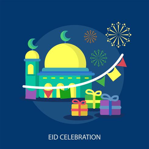 Eid viering Conceptuele afbeelding ontwerp vector