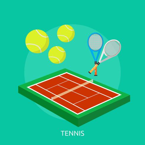 Tennis Conceptuele afbeelding ontwerp vector