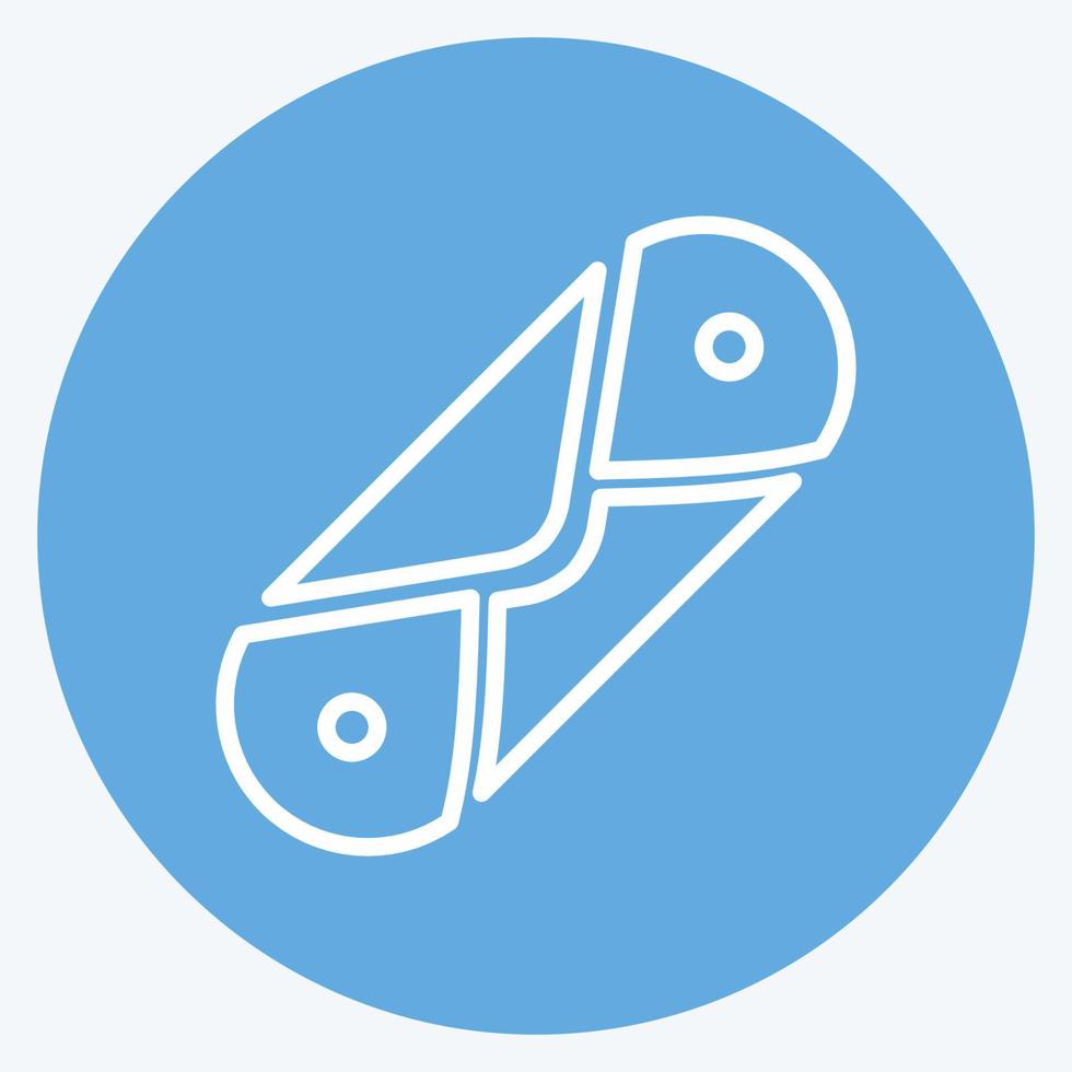pictogram cannoli - blauwe ogen stijl - eenvoudige illustratie, bewerkbare beroerte vector