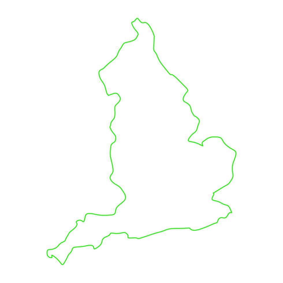 engeland kaart op witte achtergrond vector