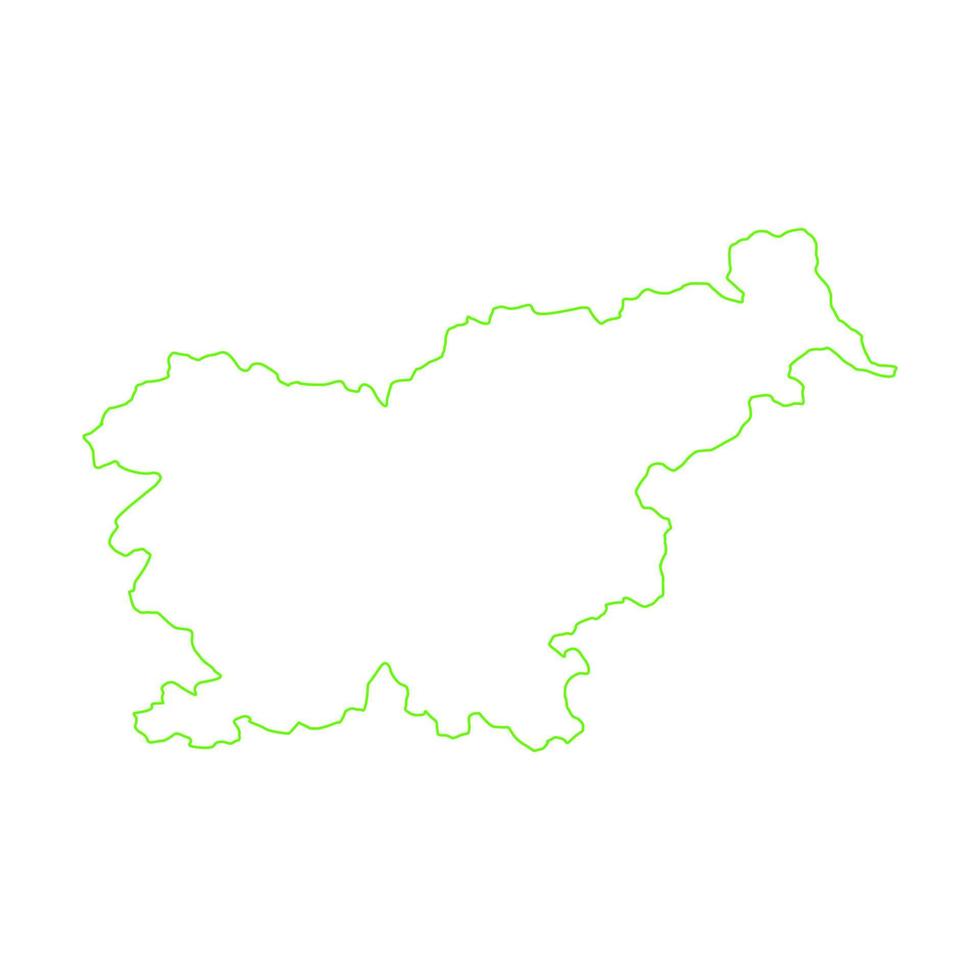 Slovenië kaart op witte achtergrond vector