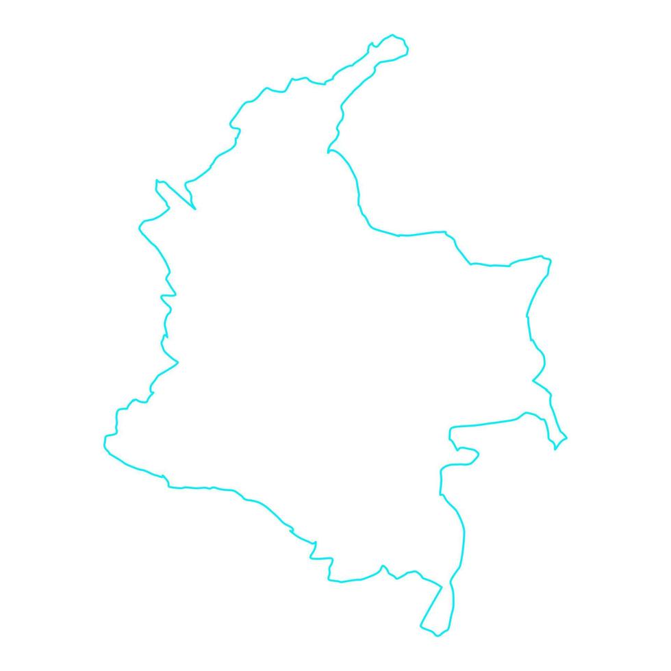 Colombia kaart op witte achtergrond vector