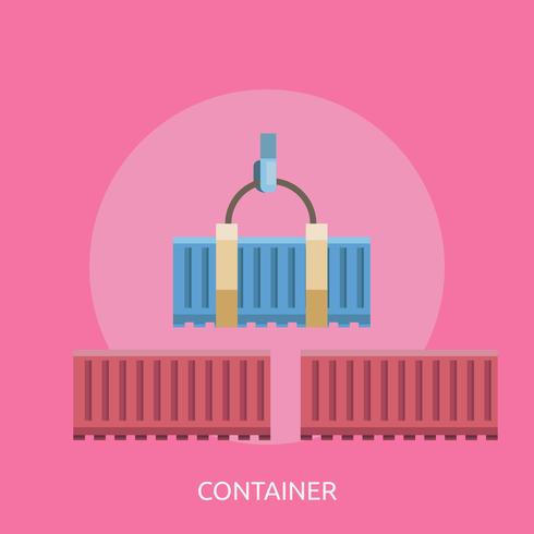 Container conceptuele afbeelding ontwerp vector