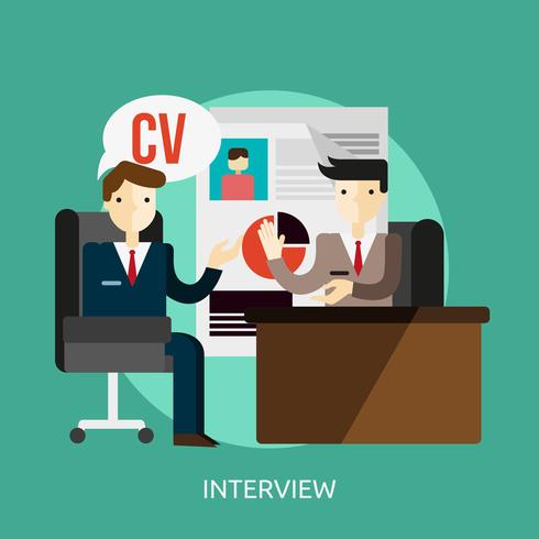 Interview Conceptuele afbeelding ontwerp vector