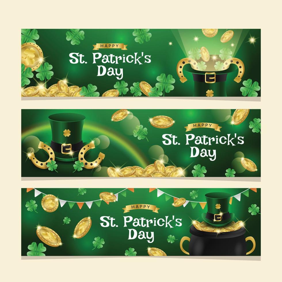 saint patrick's banner vector