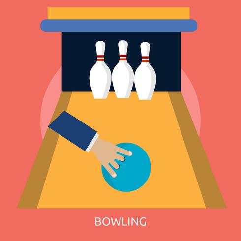 Bowling 2 Conceptuele afbeelding ontwerp vector
