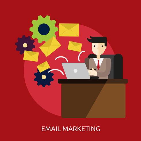 E-mailmarketing Conceptueel illustratieontwerp vector