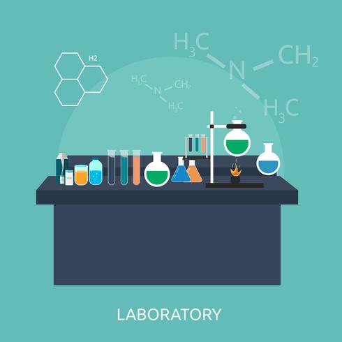 Laboratorium conceptuele afbeelding ontwerp vector