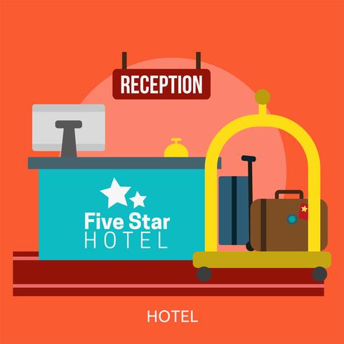 Hotel Conceptueel illustratieontwerp vector