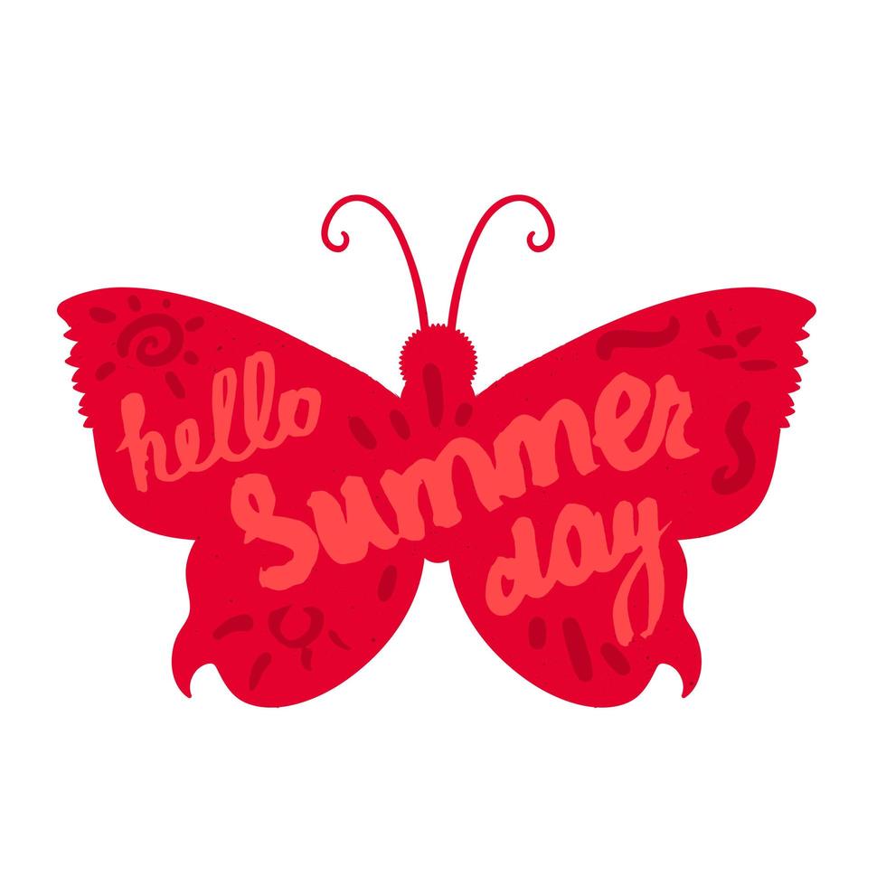 hallo zomer belettering vector