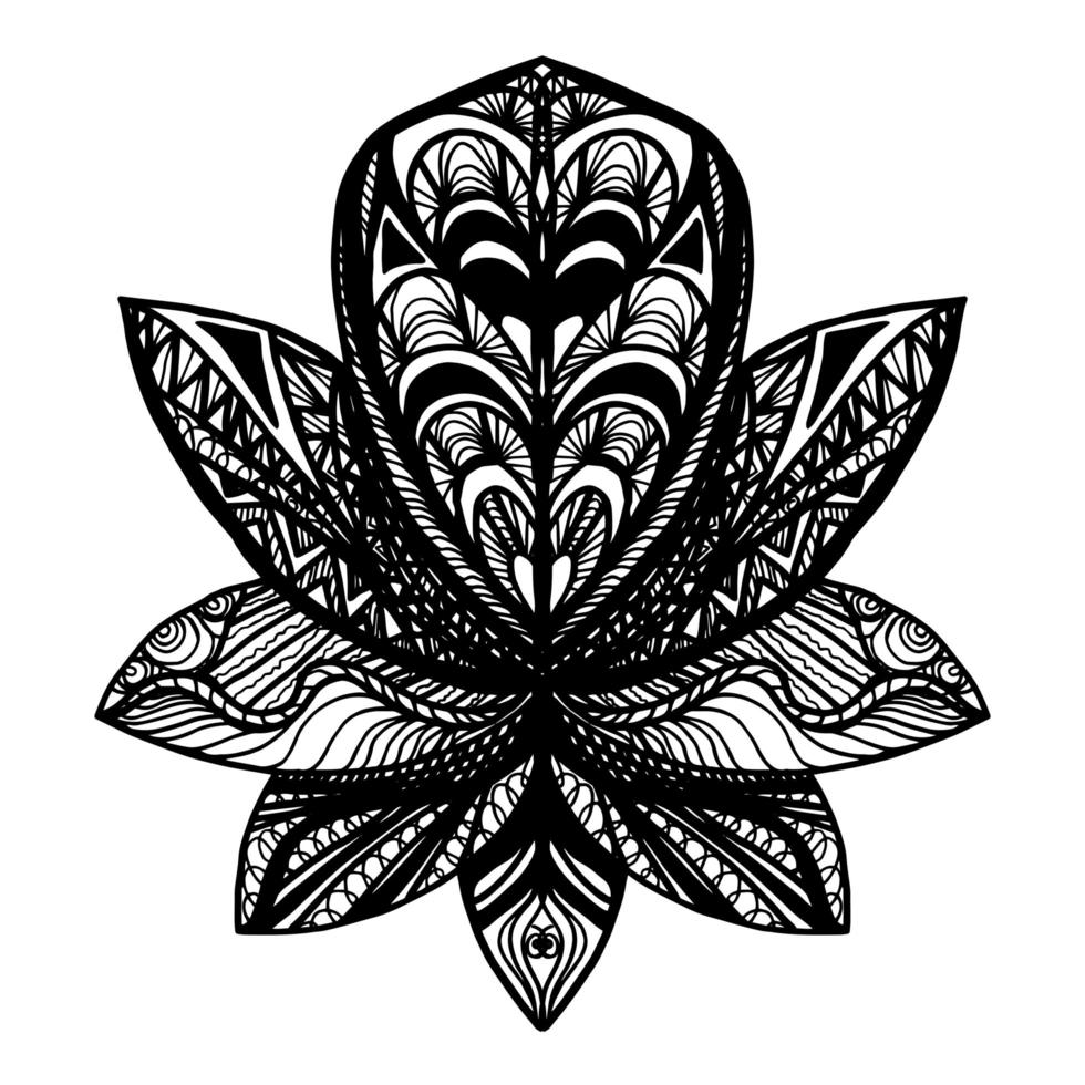 bloem lotus tattoo vector