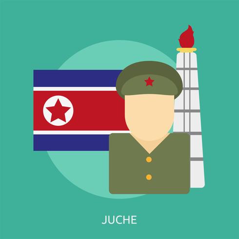 Juche conceptuele afbeelding ontwerp vector