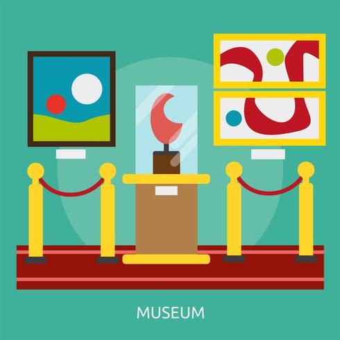 Museum Conceptueel illustratieontwerp vector