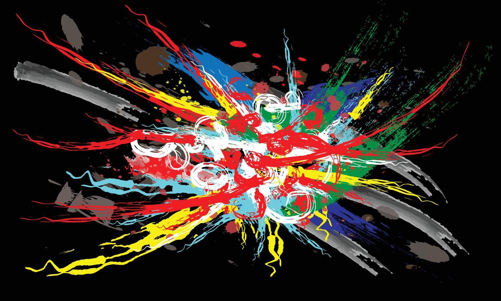 kleurrijke digitale abstracte schilderkunst vector