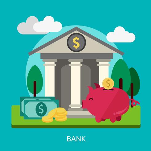 Bank conceptuele afbeelding ontwerp vector