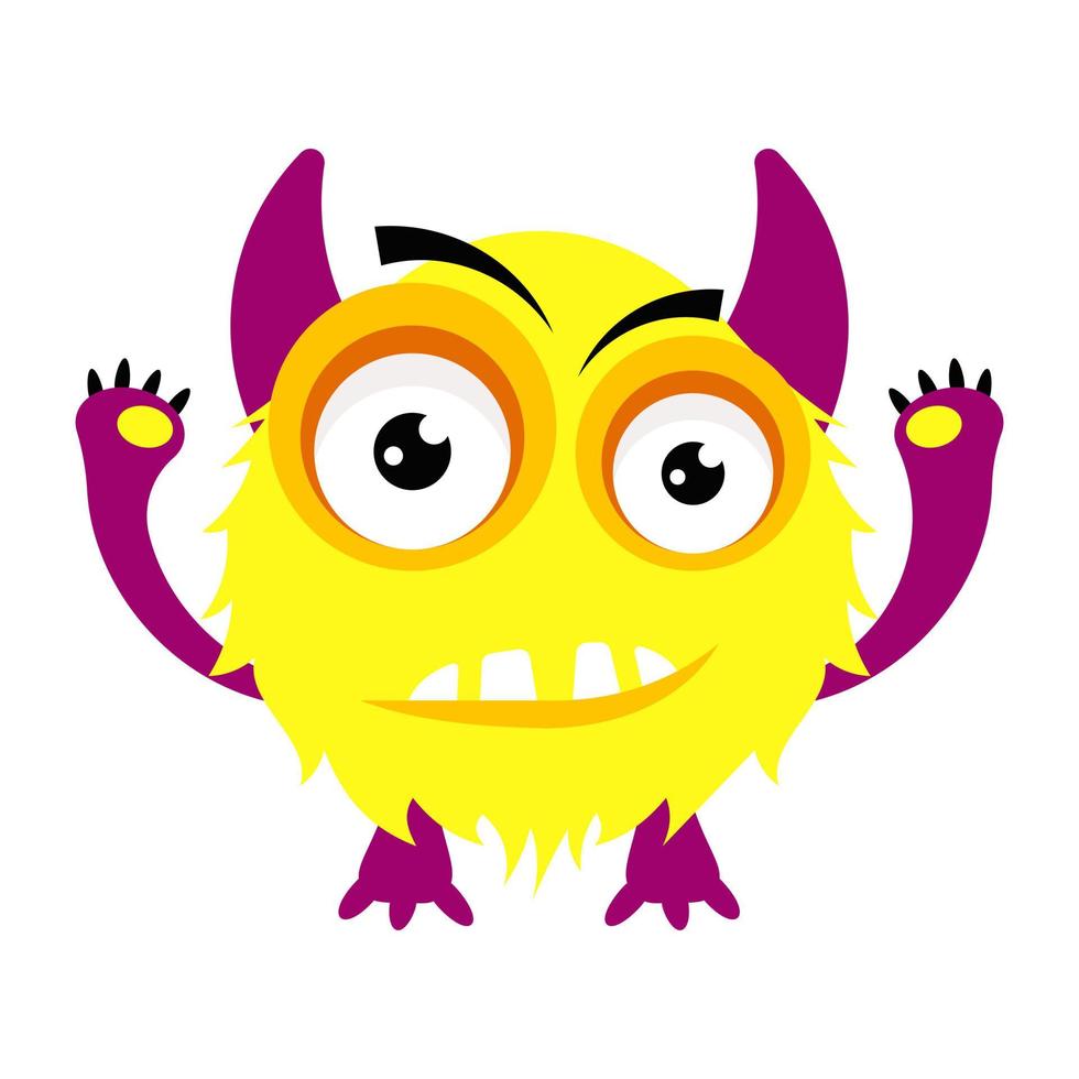 pluizige monsterconcepten vector