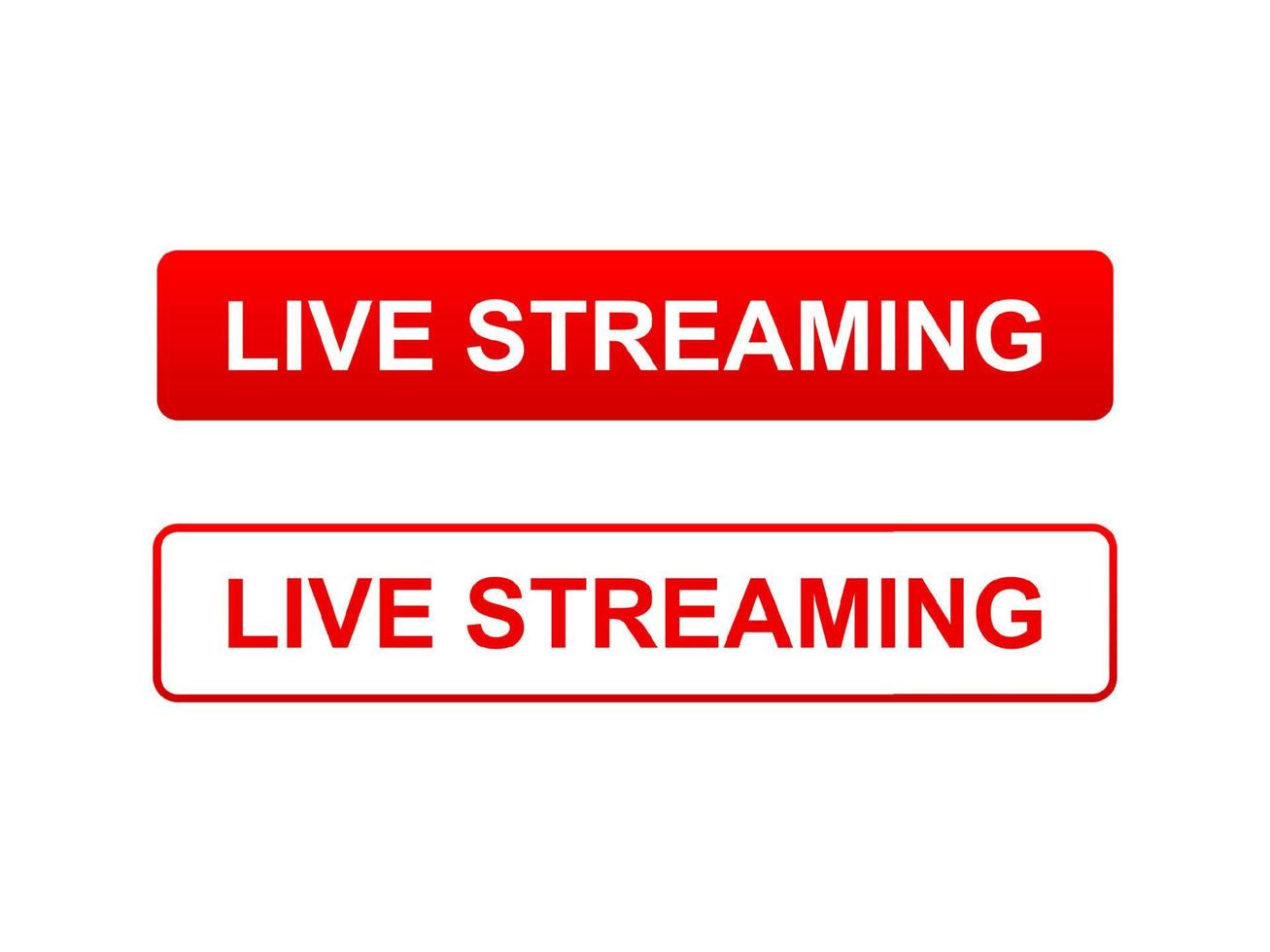 live streaming-knop vector