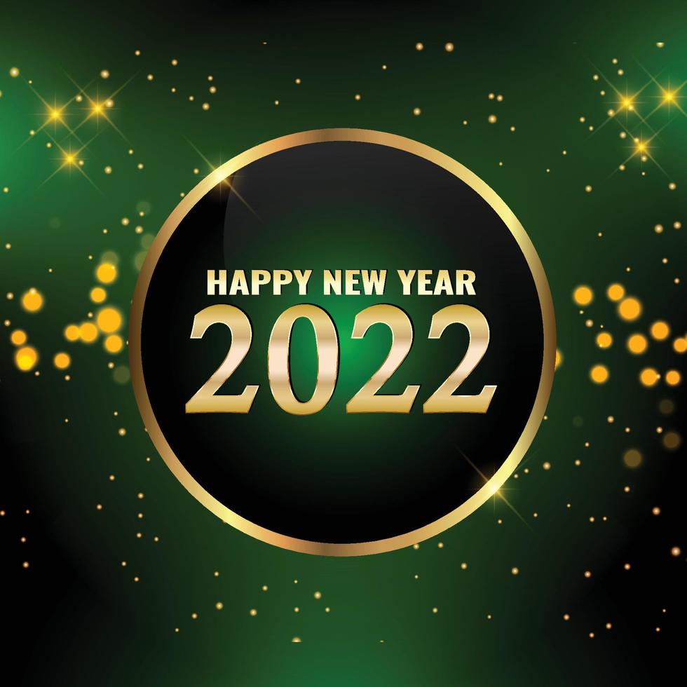 gelukkig nieuwjaar 2022 groen ontwerp als achtergrond. vector