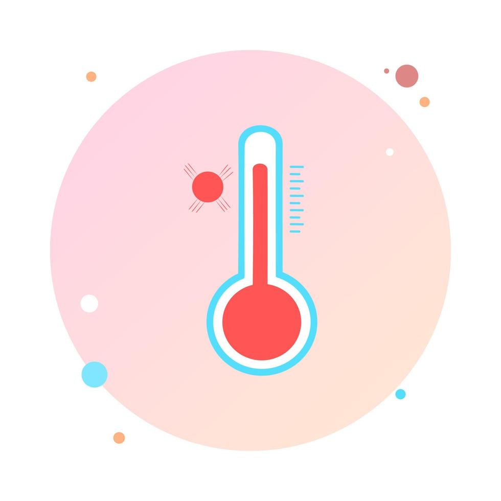 Celsius of Fahrenheit meteorologie thermometers meten warmte of koude vectorillustratie. thermometerapparatuur die warm of koud weer laat zien. medicijnthermometer in vlakke stijl. thermometer pictogram logo. vector