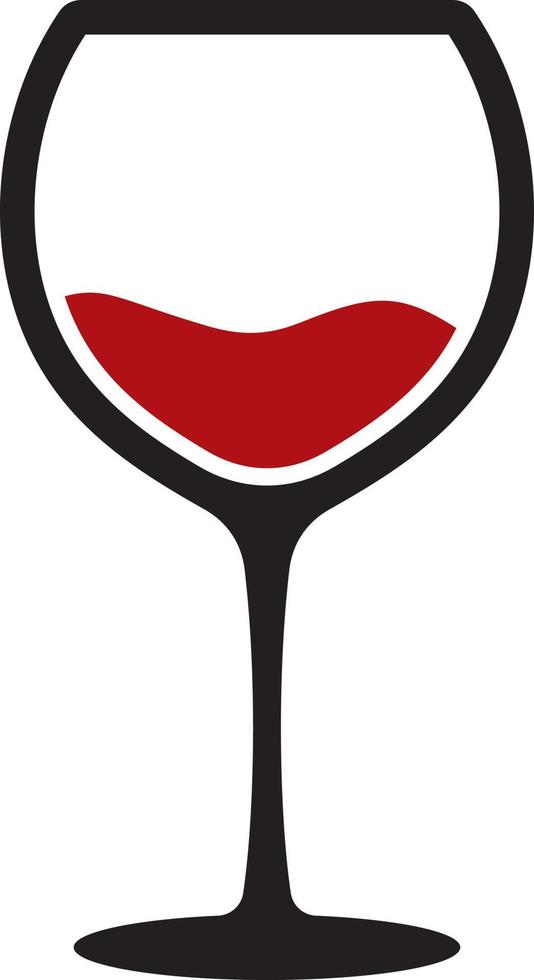 rode wijnglas vector