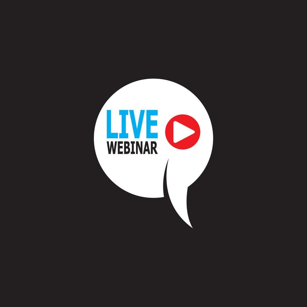 live webinar pictogram en symboolsjabloon vector