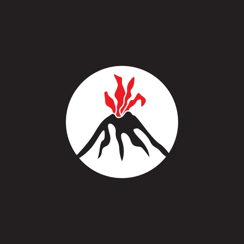 vulkaanuitbarsting logo vectorillustratie vector