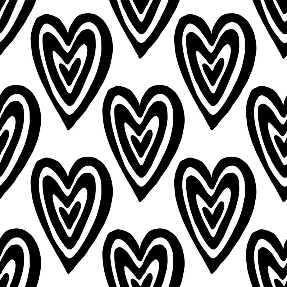 hart doodle tekening naadloze pattern.design decoratie-element. vector