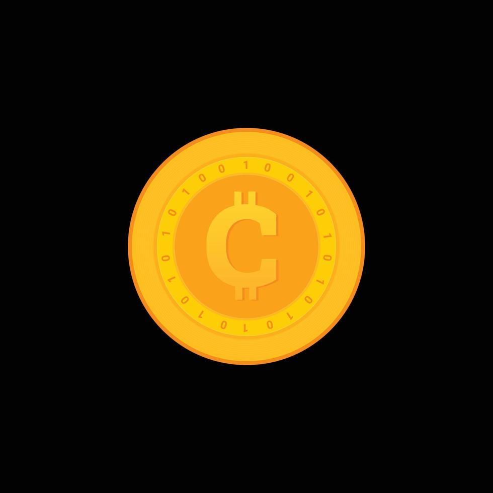 c crypto valuta abstract markeren picturaal embleem logo symbool iconisch creatief modern minimaal bewerkbaar in vectorformaat vector