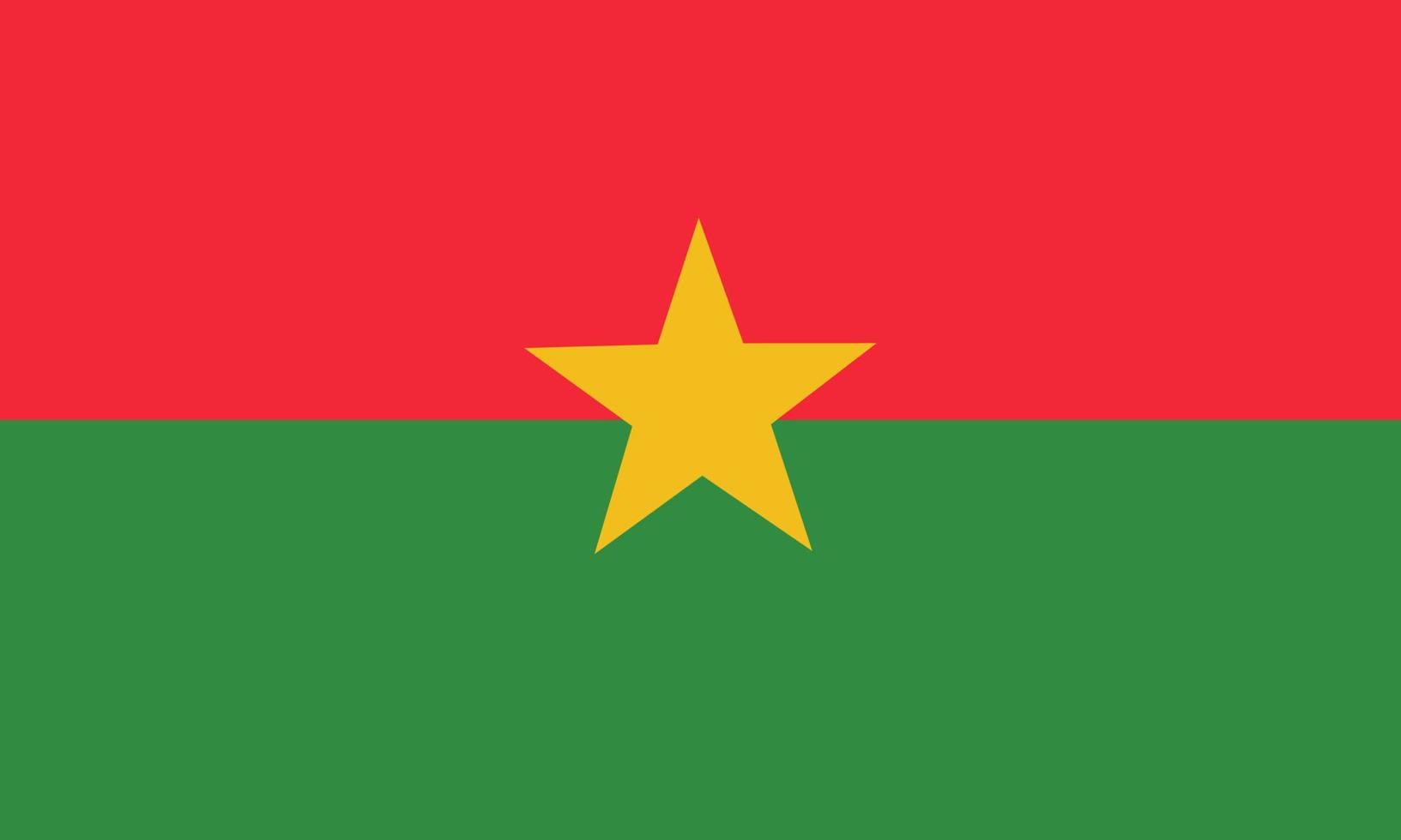 nationale vlag van burkina faso, officiële kleuren en juiste verhoudingen. nationale vlag van burkina faso. vector