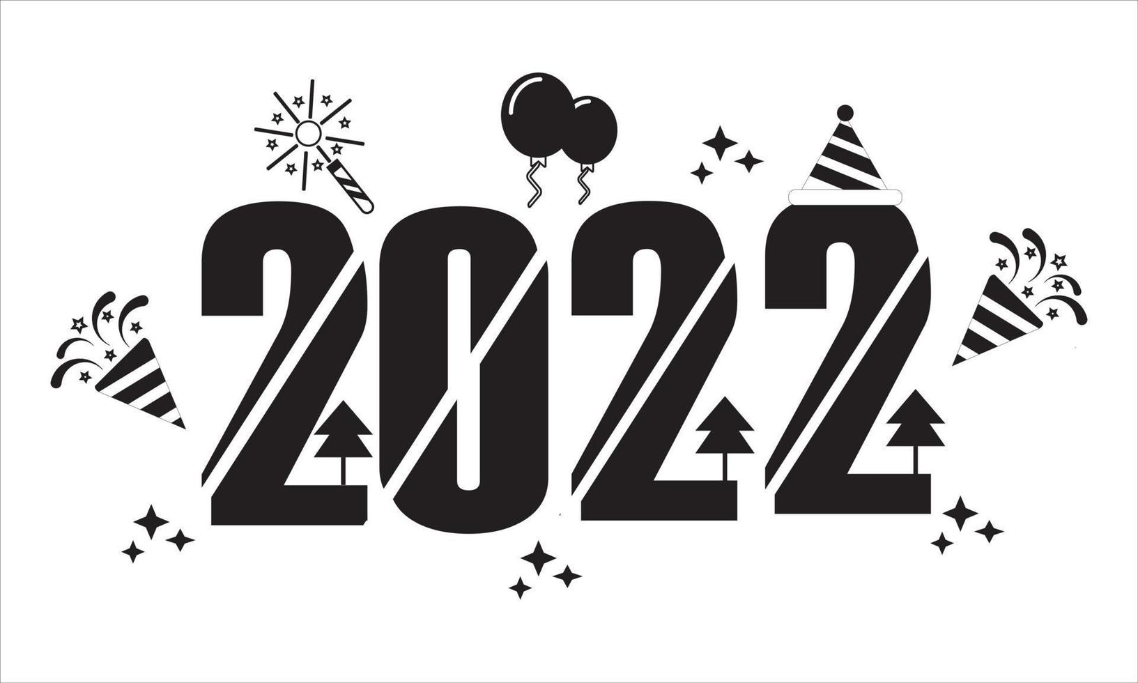 2022 nieuwjaar abstracte achtergrond vector