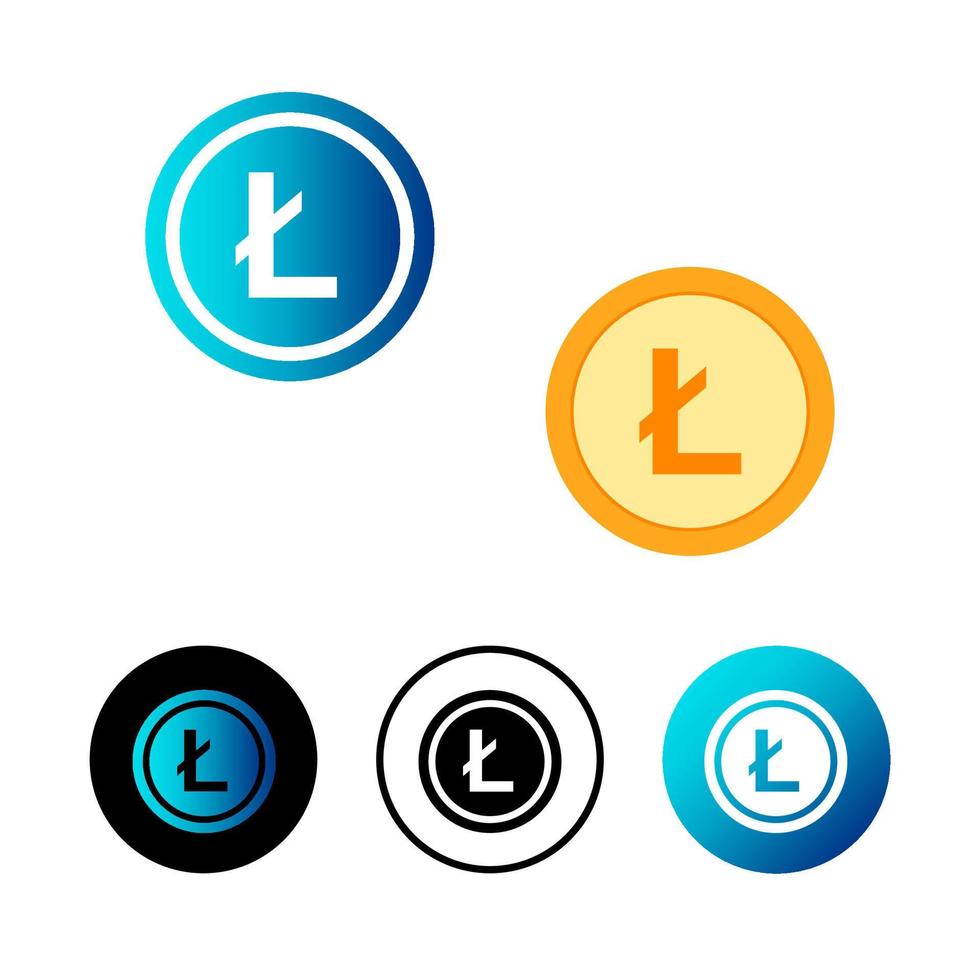 abstracte litecoin-pictogramillustratie vector