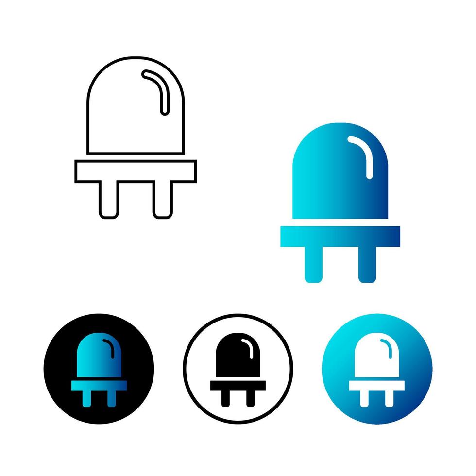 abstracte led-diode pictogram illustratie vector