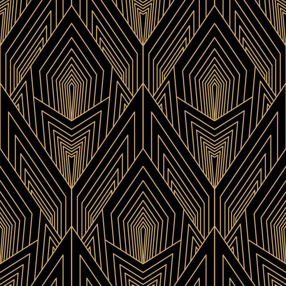 geweldig elegant gouden art deco vector naadloos patroonontwerp