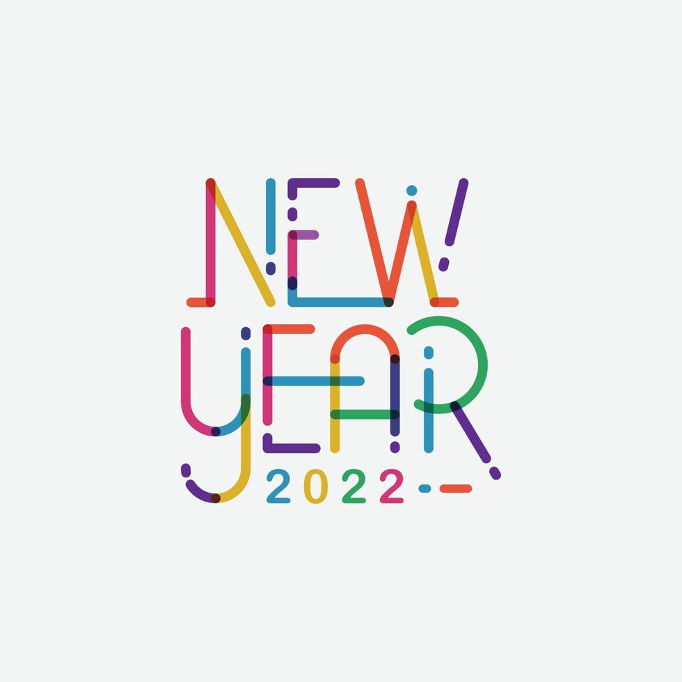 nieuwjaar 2022 belettering typografie vectorillustratie voor banner flyer en wenskaart vector