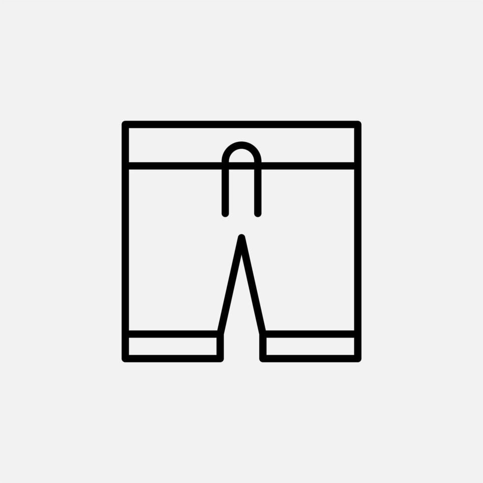 korte broek, casual, broek lijn pictogram, vector, illustratie, logo sjabloon. geschikt voor vele doeleinden. vector