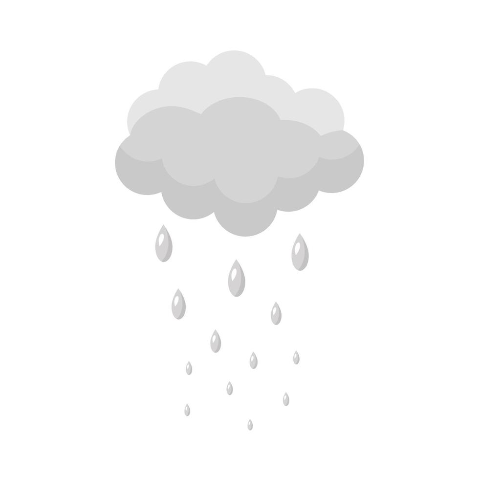 regenachtige wolk icoon vector