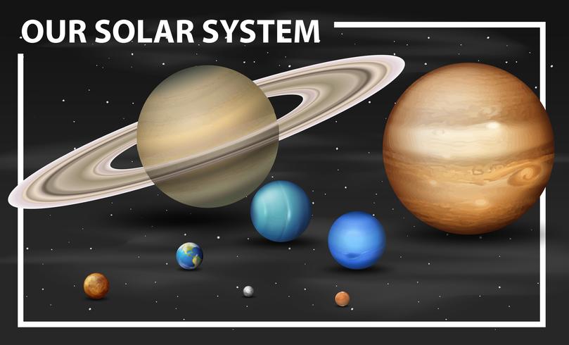 Een zonnestelsel diagram vector